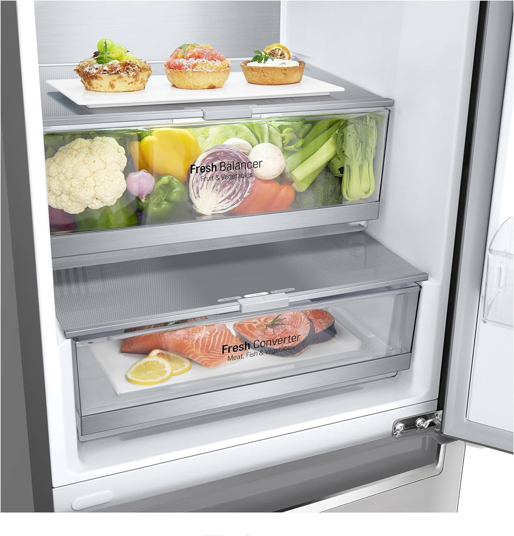 Frigorifero Combinato LG GBB72NSVCN1 384 Litri Classe C (A203xL59,5xP67,5) Total No Frost Inox