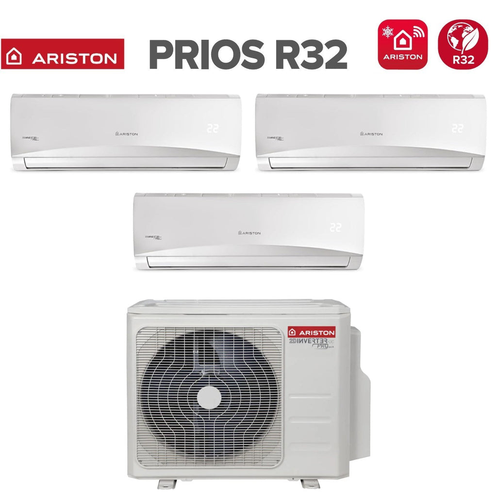 Air conditioner tri-split Ariston Inverter series PRIOS 12+12+12 with TRIAL 80 XD0C-O R-32 optional Wi-Fi 12000+12000+12000