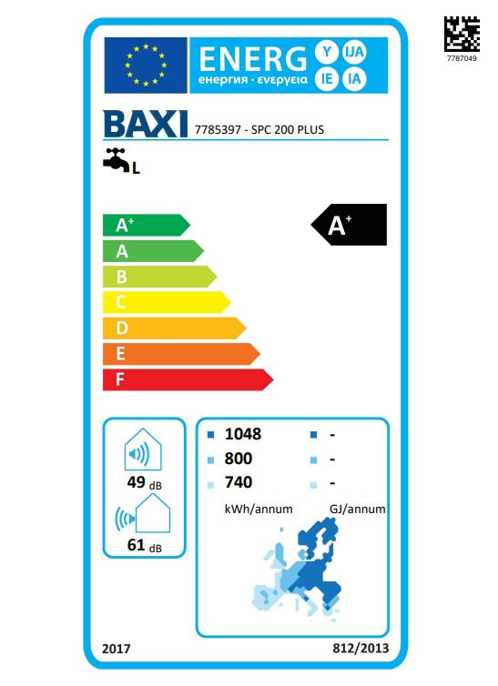 Baxi SPC 200 Plus warmtepompboiler 196 liter