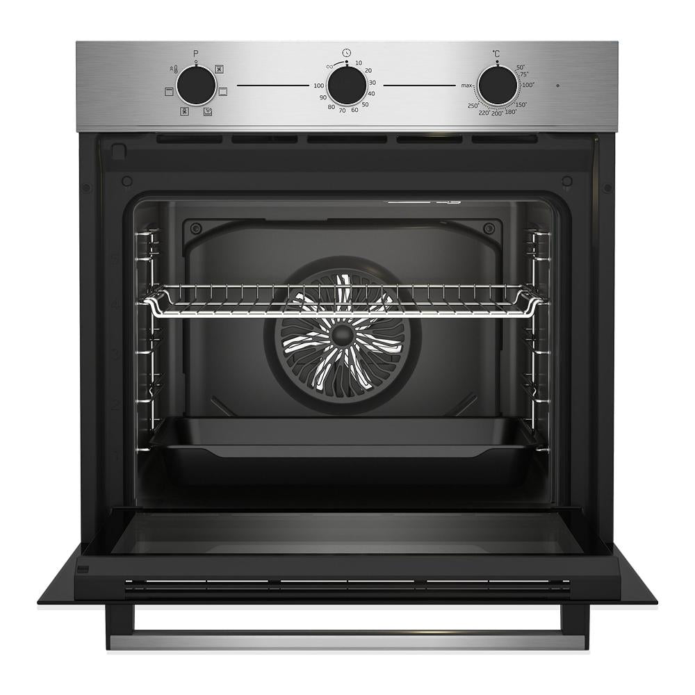 Forno Elettrico Ventilato Beko Beyond Bbie12100X Classe A 72 Litri (A59,5xL59,4xP56,7) 6 Funzioni Inox e Nero