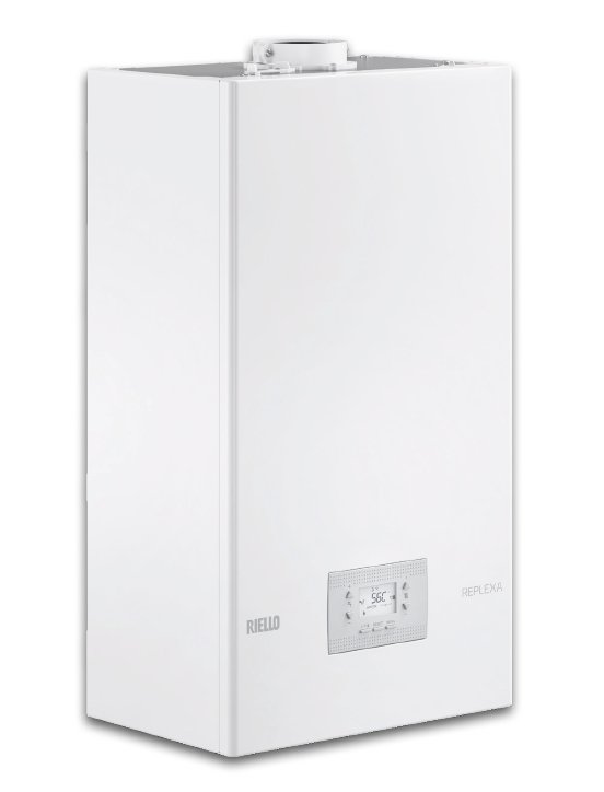 Riello Replexa 25 kis condensing boiler complete with low NOx methane fume exhaust kit - NEW Split fume kit, methane