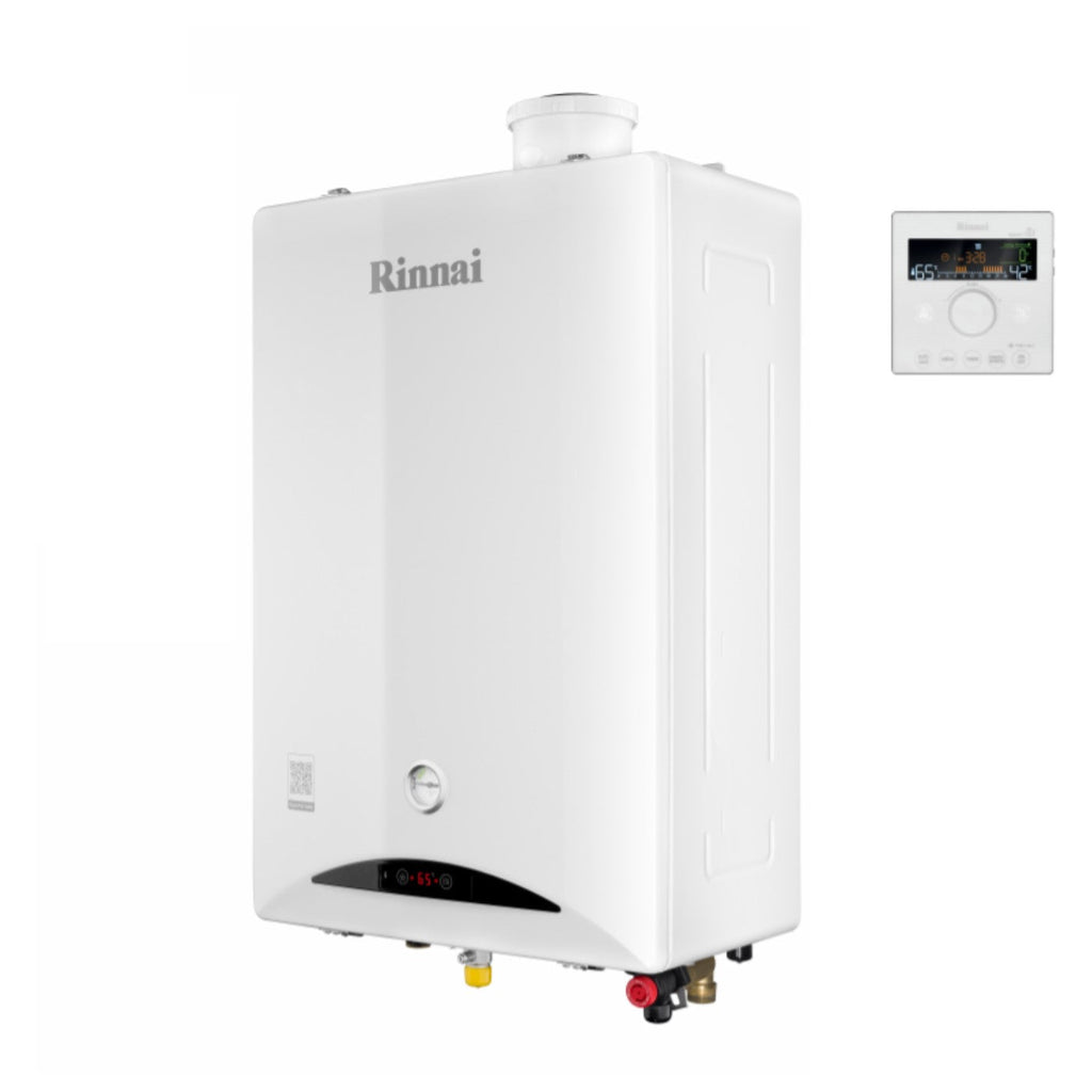 RINNAI condensing boiler ZEN 29 kW Low NOx Integrated Wi-Fi Integrated condensate neutralizer cod. REB-KBI2929FF-LPG LPG Complete with Fume Kit