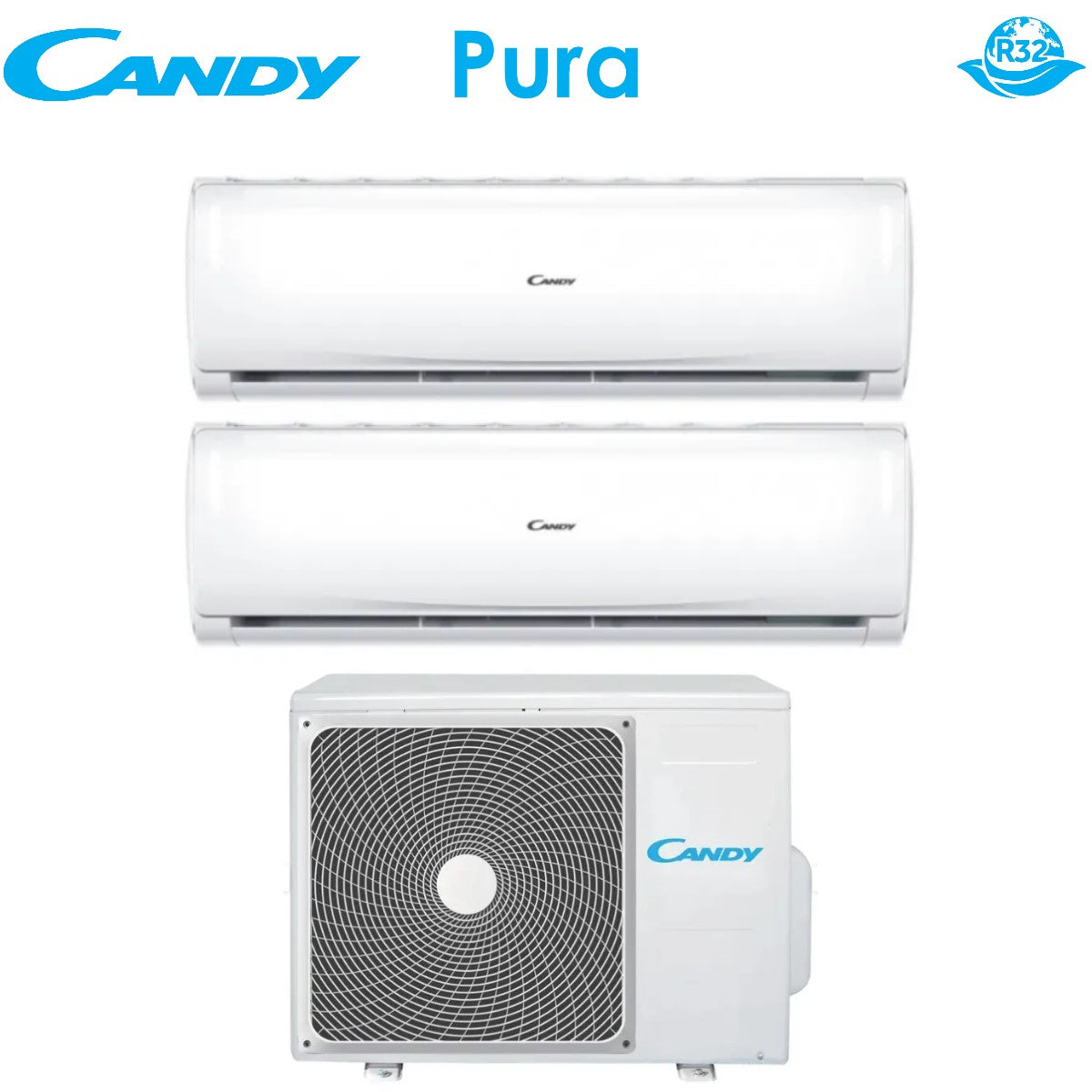 Air conditioner dual-split Candy Pura 9+9 with CY-2T14AOUT R-32 built-in Wi-Fi