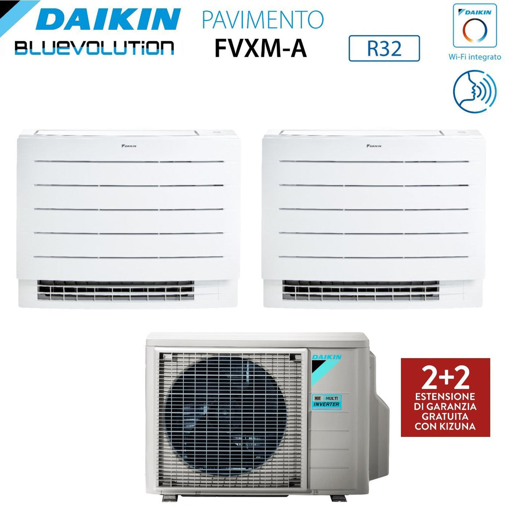 Daikin Dual Split Floor Air Conditioner PERFERA FVXM-A 9+12 series with 2MXM40A R-32 Integrated Wi-Fi 9000+12000 With Infrared Remote Control Included Italian Warranty