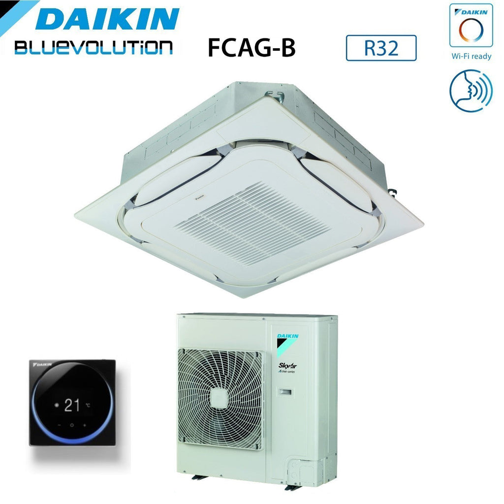 Daikin Bluevolution Round Flow Cassette Air Conditioner 36000 BTU FCAG100B + AZAS100MV1 R-32 Wi-Fi Optional with Standard Grille Included