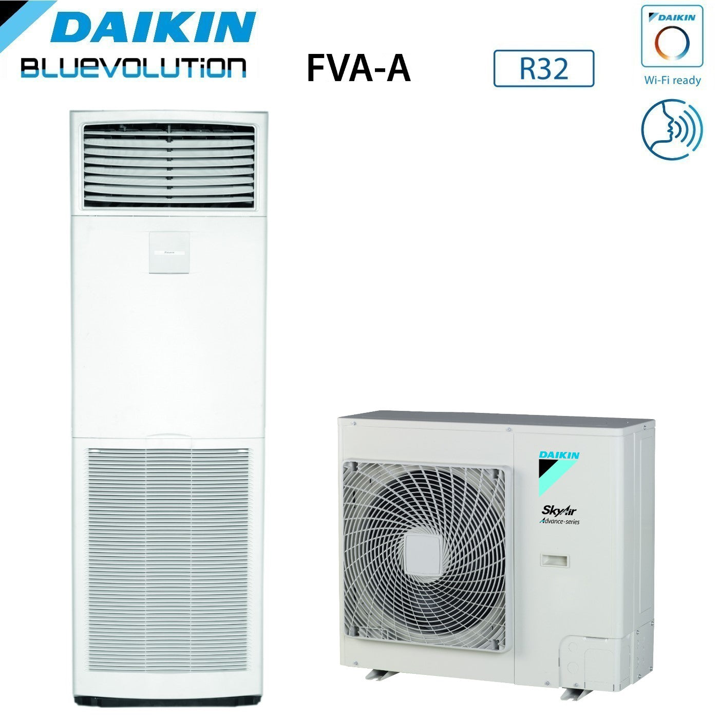 Daikin Bluevolution Column Air Conditioner 24000 Btu FVA71A + RZASG71MV1 Single Phase R-32 Wi-Fi Optional Class A+/A+