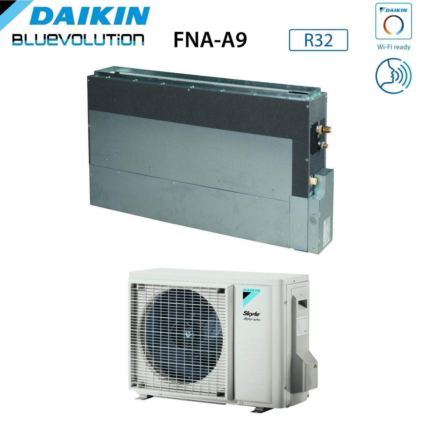 Daikin Bluevolution Built-In Floor Air Conditioner SkyAir Alpha-Series 12000 Btu FNA35A9 + RZAG35A R-32 Wi-Fi Optional