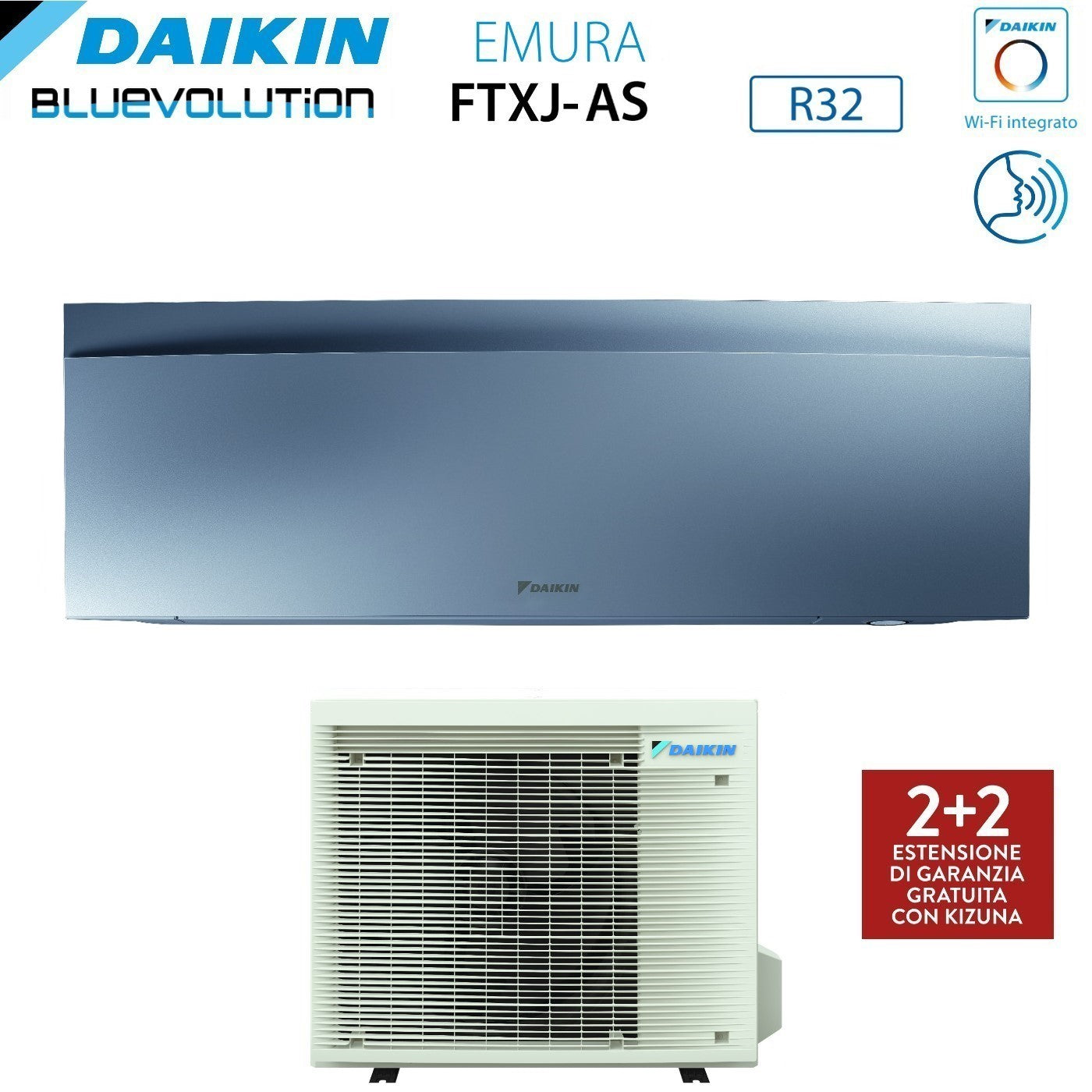 Daikin Bluevolution Inverter Air Conditioner EMURA SILVER III series 15000 Btu FTXJ42AS R-32 Integrated Wi-Fi class A++ Italian Warranty - News