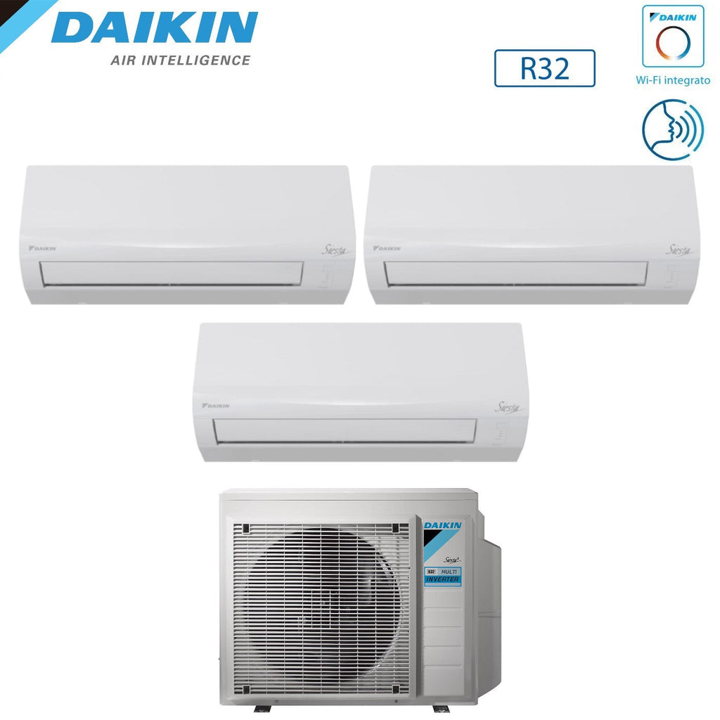 Air conditioner tri-split Daikin Inverter series SIESTA 9+9+9 with 3AMXF52A R-32 built-in Wi-Fi 9000+9000+9000