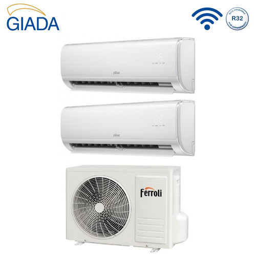 Air conditioner dual-split Ferroli Giada M 9+9 with 21-3 built-in Wi-Fi