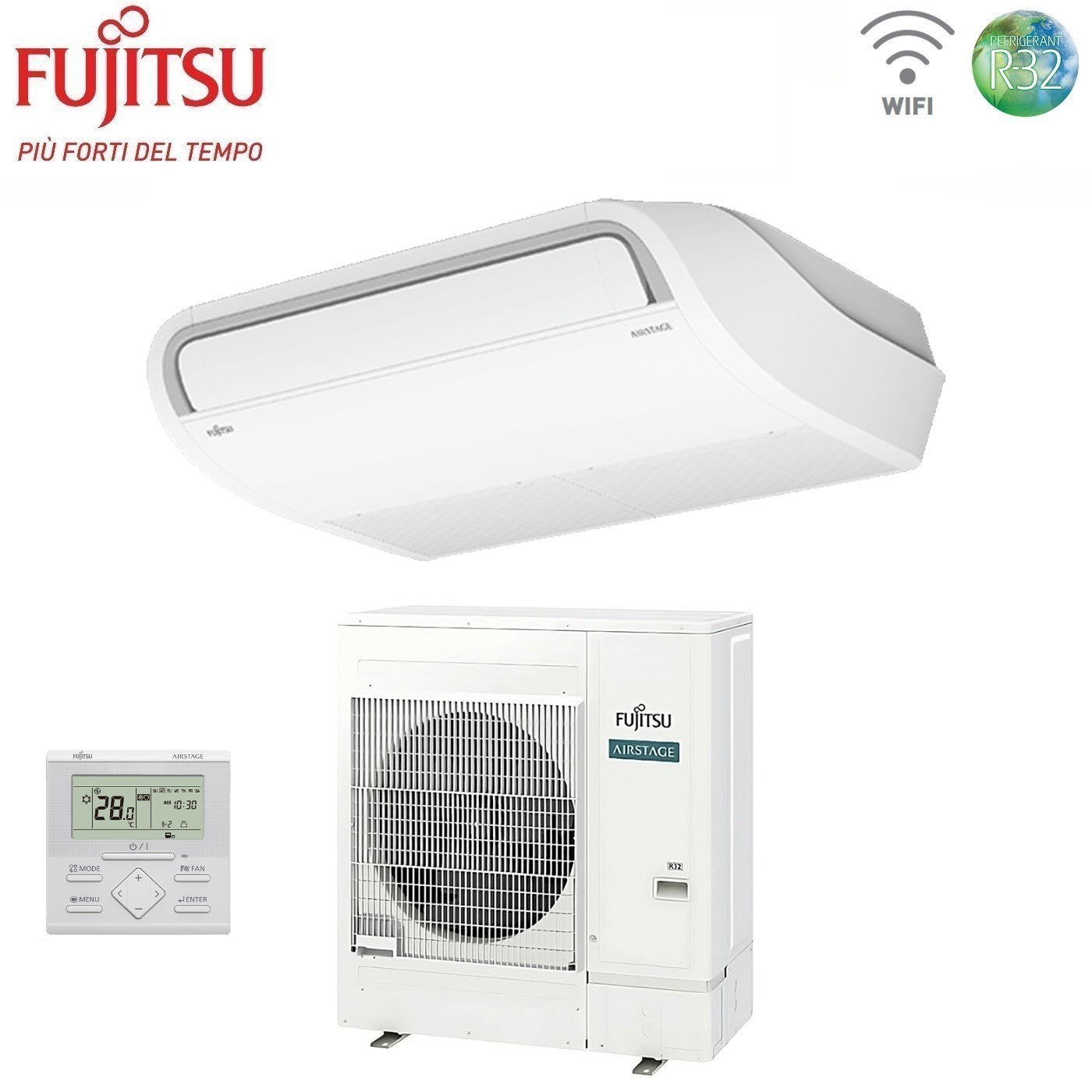 Fujitsu Inverter Ceiling Air Conditioner ECO KR series 45000 Btu ABYG45KRTA + AOYG45KATA R-32 3NGF83100 Wi-Fi Optional with standard wired control