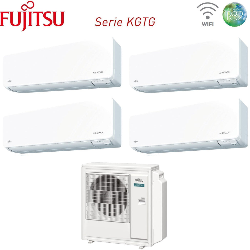 Fujitsu AIRSTAGE KG quad-split airconditioner 7000+7000+7000+12000 BTU AOEG30KBTA4
