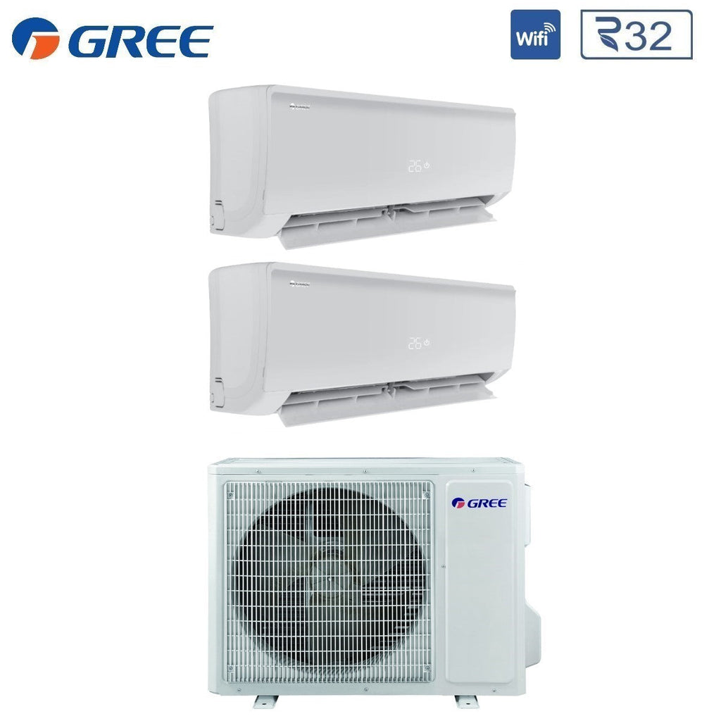Gree Dual Split Inverter Air Conditioner BORA PLUS 9+9 series with GWHD(14)NK6OO R-32 Wi-Fi Optional 9000+9000