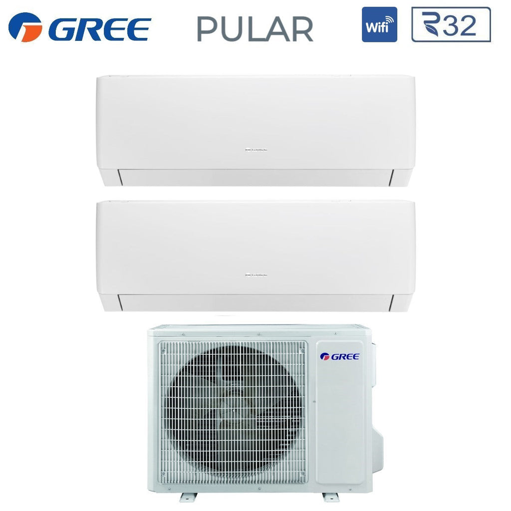 Air conditioner dual-split Gree Pular 12+12 with GWHD(18)NK6NO R-32 built-in Wi-Fi