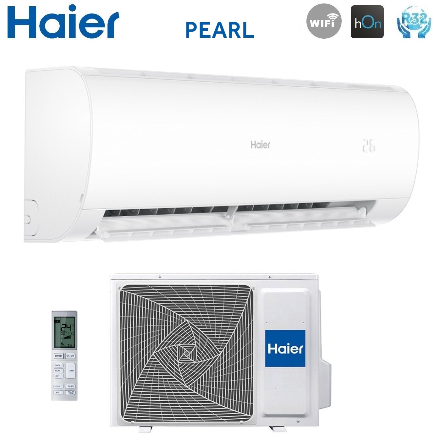 Haier Inverter Air Conditioner PEARL series 18000 Btu AS50PDAHRA R-32 Integrated Wi-Fi A++/A+