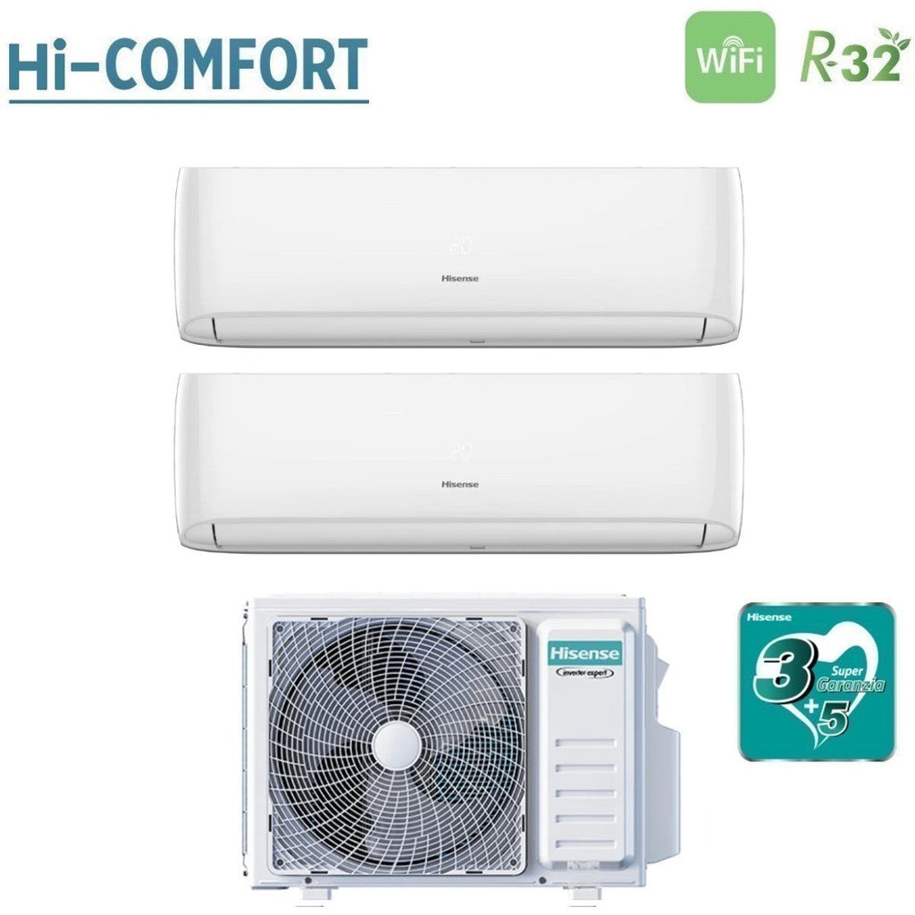 Hisense Hi-Comfort 9+9 BTU Dual-Split Air Conditioner R-32 Wi-Fi Built-in | 2AMW35U4RGC