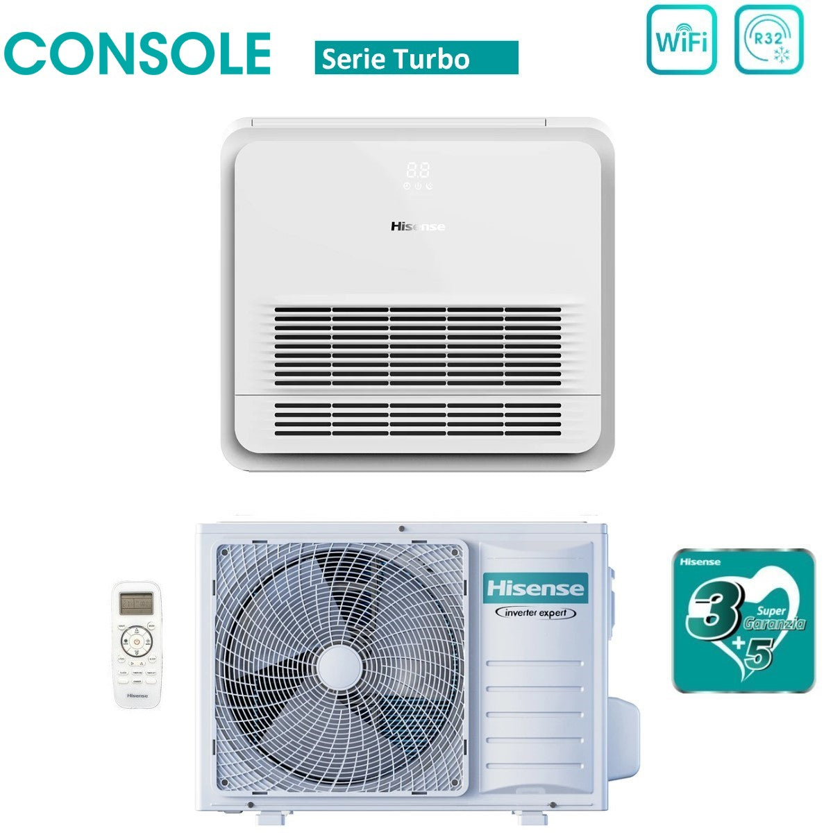 Hisense 18000 BTU Air Conditioner Inverter R-32 Wi-Fi optional | AKT52UR4RK8