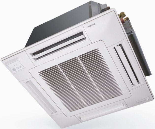 Hitachi Cassette Air Conditioner 4 Way Inverter 12000 Btu RAI-35RPE R-32 Wi-Fi Optional with Grille Included - New