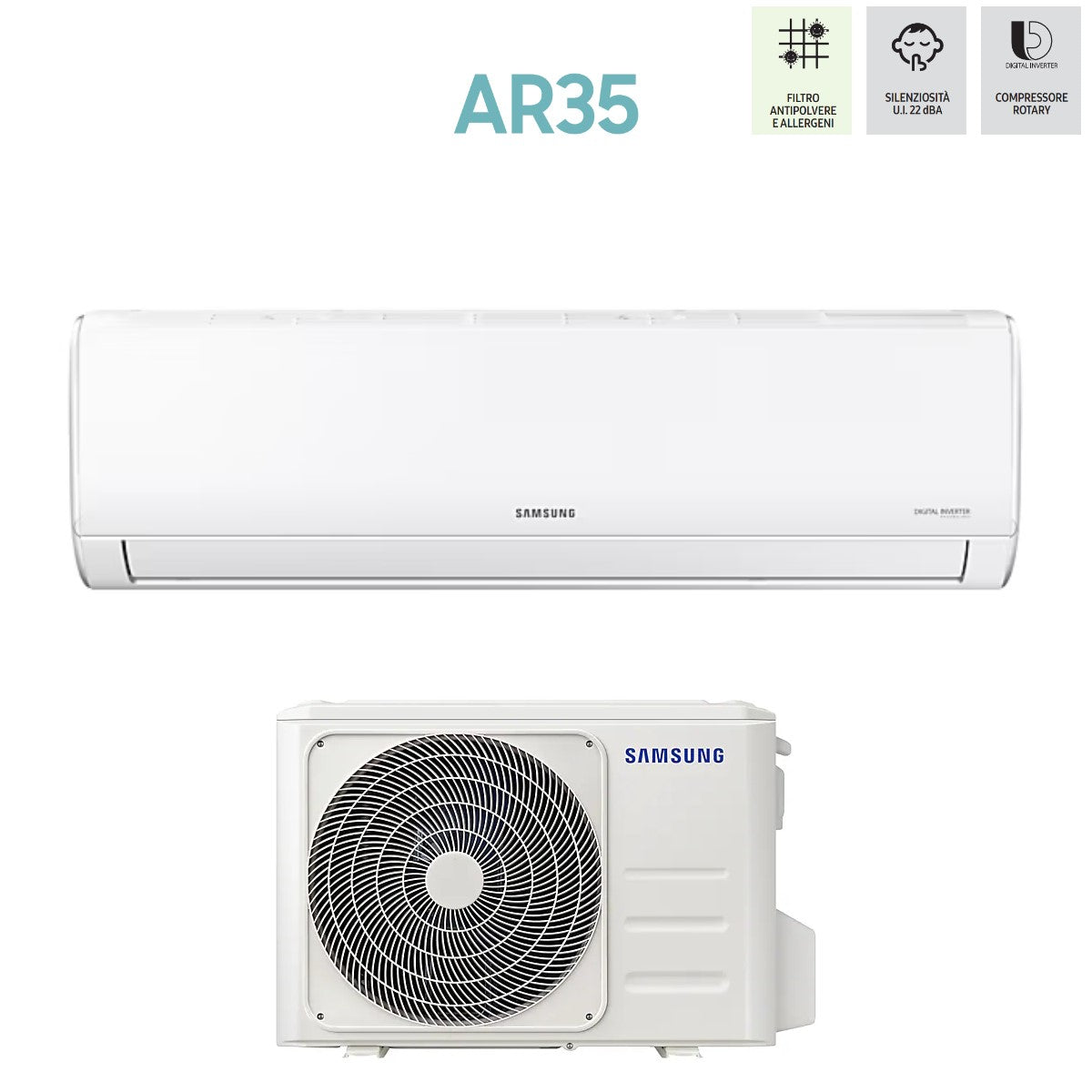 Samsung AR35 series Inverter Air Conditioner (Maldives) 9000 Btu F-AR09ART R-32 AR09TXHQASI Class A++/A+