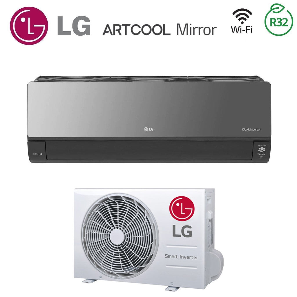 LG Inverter Air Conditioner ARTCOOL MIRROR series 12000 Btu AC12BK R-32 Integrated Wi-Fi UV Nano Voice Control Class A++/A+