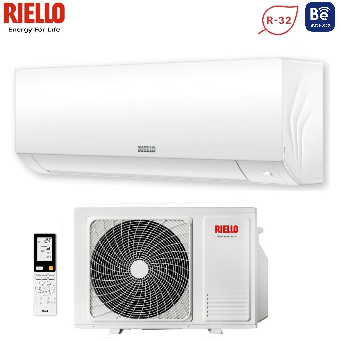 RIELLO INVERTER AIR CONDITIONER AARIA MONO PLUS series 18000 BTU AMW50 PLUS R32 Wi-Fi OPTIONAL