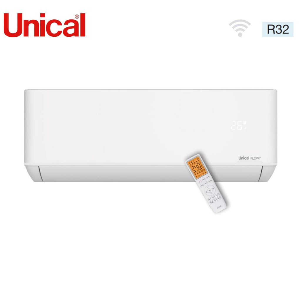 Unical Inverter Air Conditioner FLOWY series 9000 Btu FLWY 9H R-32 Wi-Fi Optional Class A++/A+