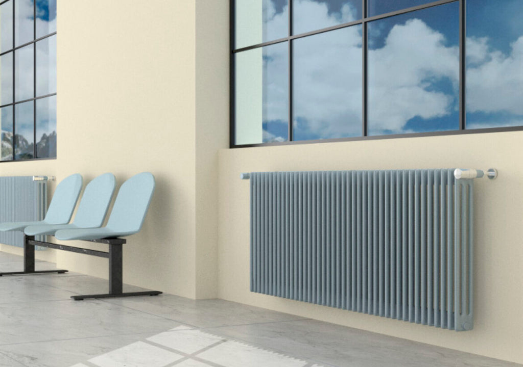 Batteria Completa Radiatore in Acciaio Cordivari ARDESIA 3 Colonne da 3 a 24 Elementi Interasse 700 mm Altezza 756 mm with Tappi e Riduzioni Inclusi