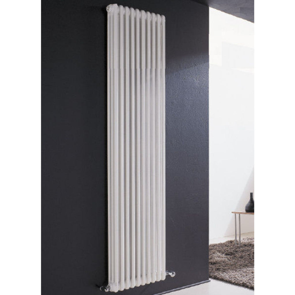 Complete battery Radiator Cordivari Ardesia tubular steel radiator 3 Columns from 3 to 20 elements h 2000 mm center distance 1944 mm caps and reductions including 4 elements h. 2000