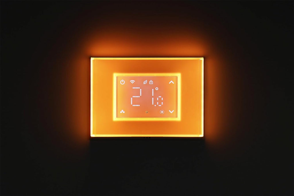 Beghelli Dom-e slimme klokthermostaat met touchdisplay en Wi‑Fi-lichtplaat 60048