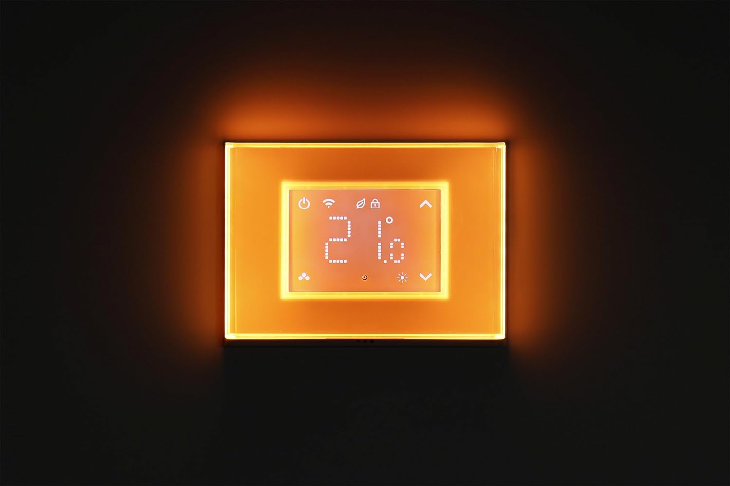Beghelli Dom-e slimme klokthermostaat met touchdisplay en Wi‑Fi-lichtplaat 60048