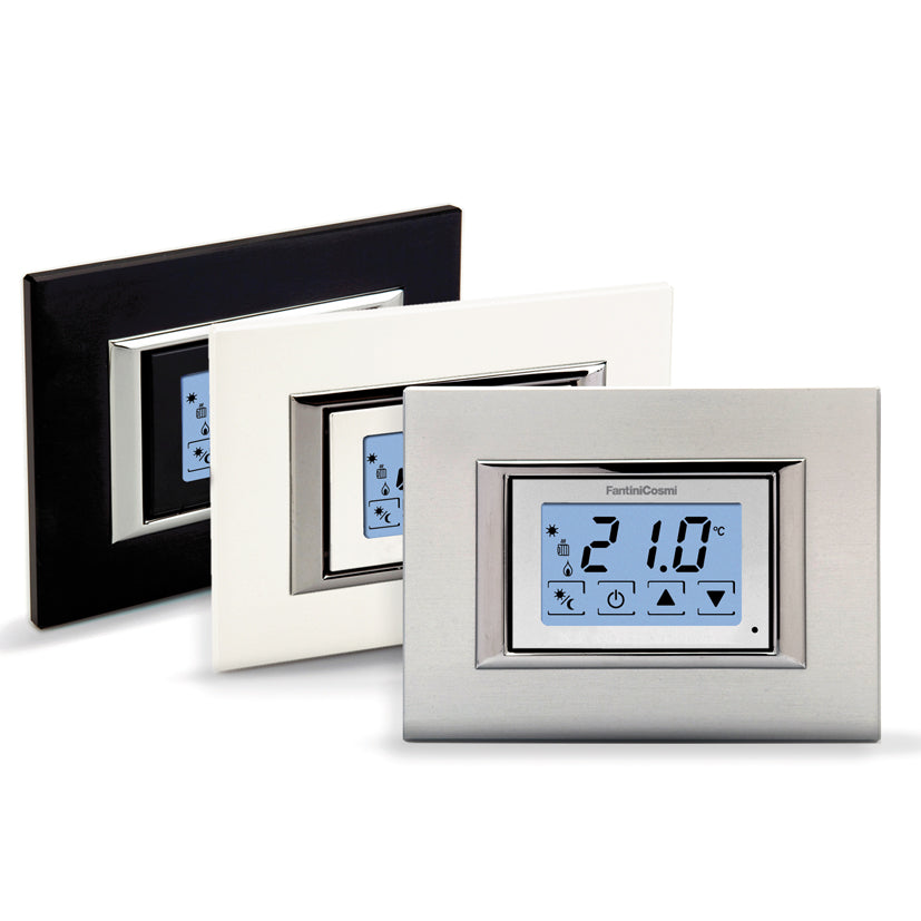Chronothermostat Fantini Cosmi CH123TS built-in electronic touchscreen thermostat with colored covers