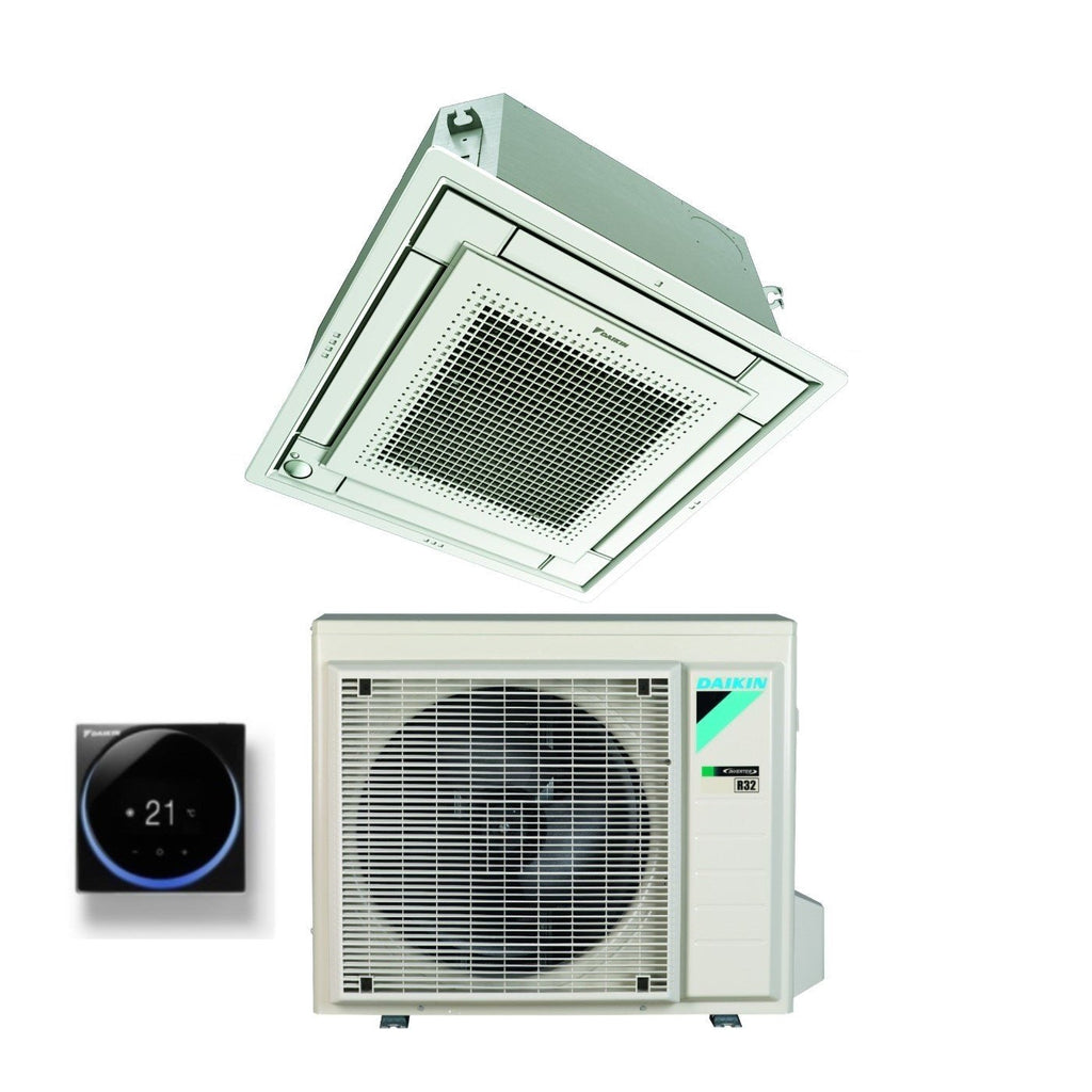Daikin Fully Flat Cassette Air Conditioner 9000 Btu FFA25A9 R-32 Wi-Fi Optional with Grille Included Class A++/A+ - Italian Warranty