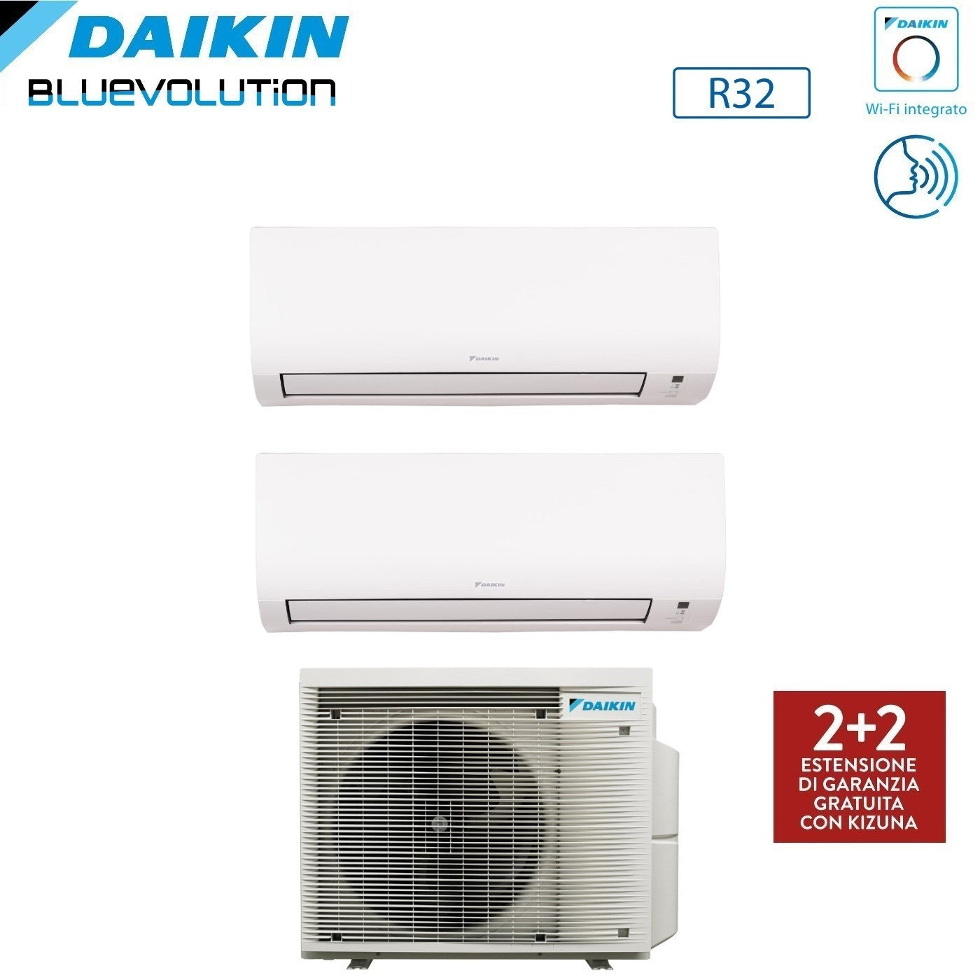 Daikin Comfora Dual-split airconditioner 9+9 (2x FTXP25N9, 2MXM50A, R-32, Wi‑Fi)