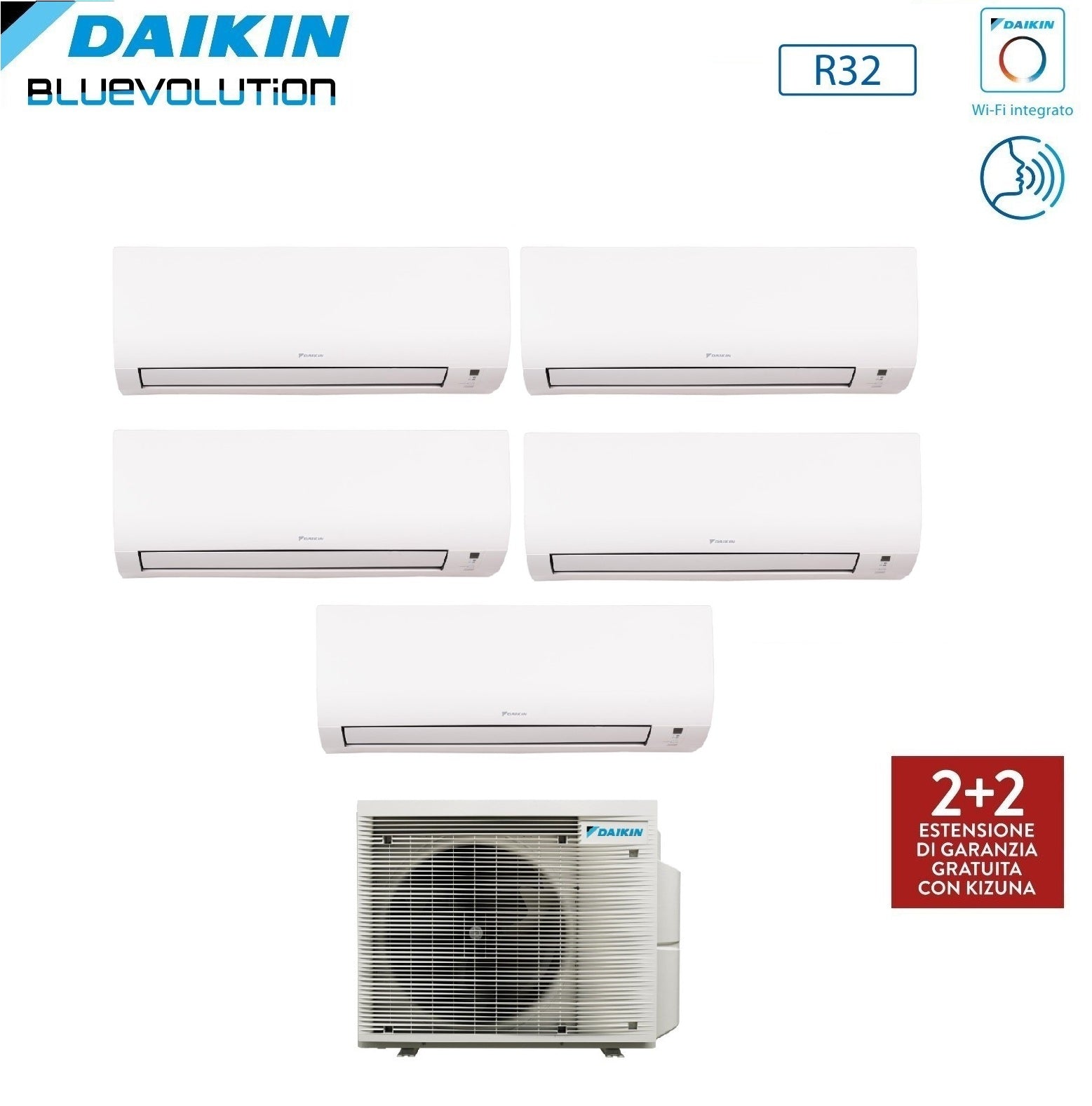 Daikin Comfora Penta Split airconditioner 5x 9.000 Btu (5MXM90A, R-32, Wi‑Fi)