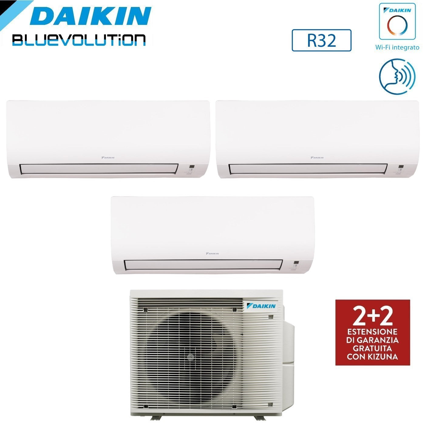 Daikin Comfora Trial Split Airconditioner 9+9+9 (3MXM52A) R-32 Wi‑Fi
