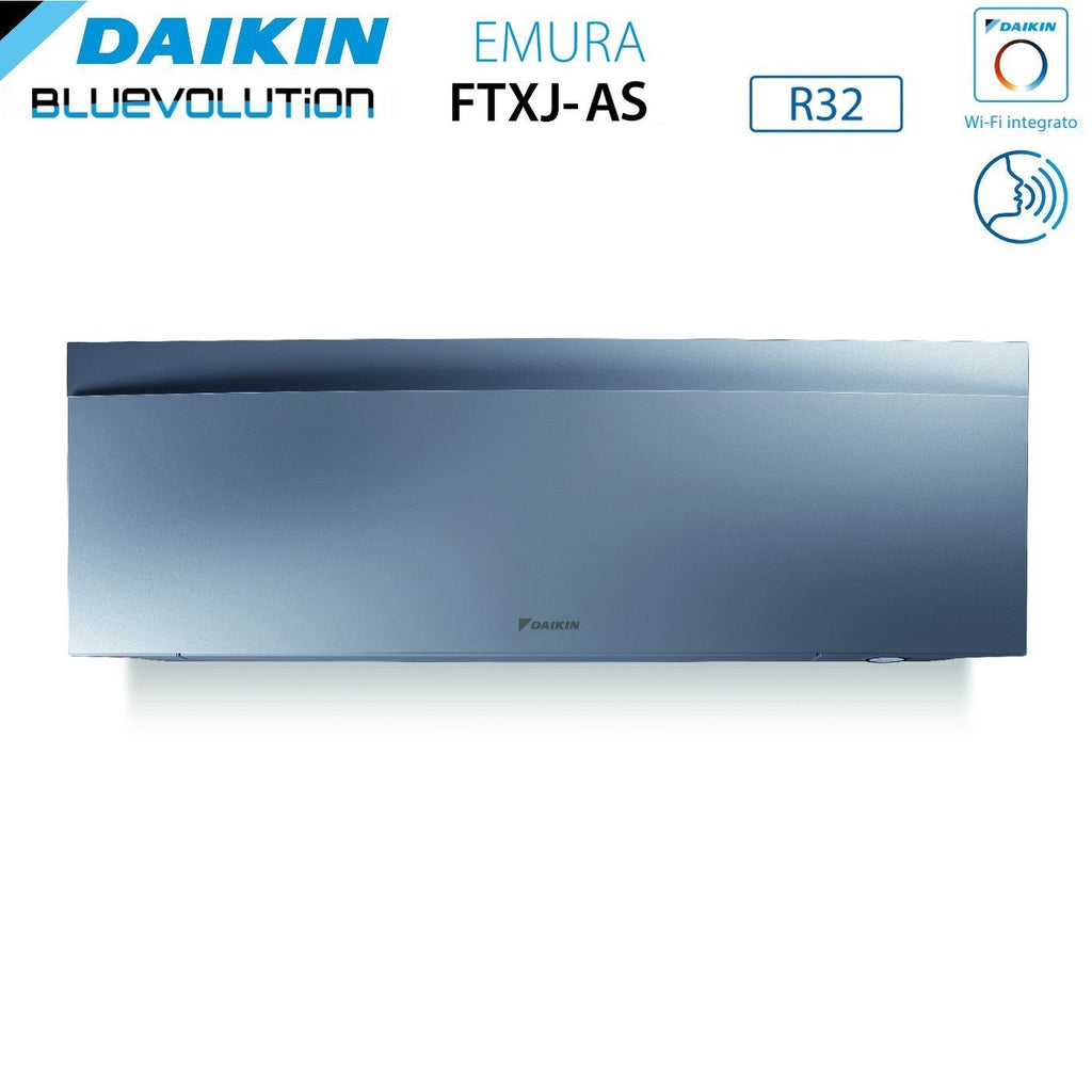 Daikin FTXJ42AS Emura III binnenunit 15000 Btu, zilver, Wi‑Fi
