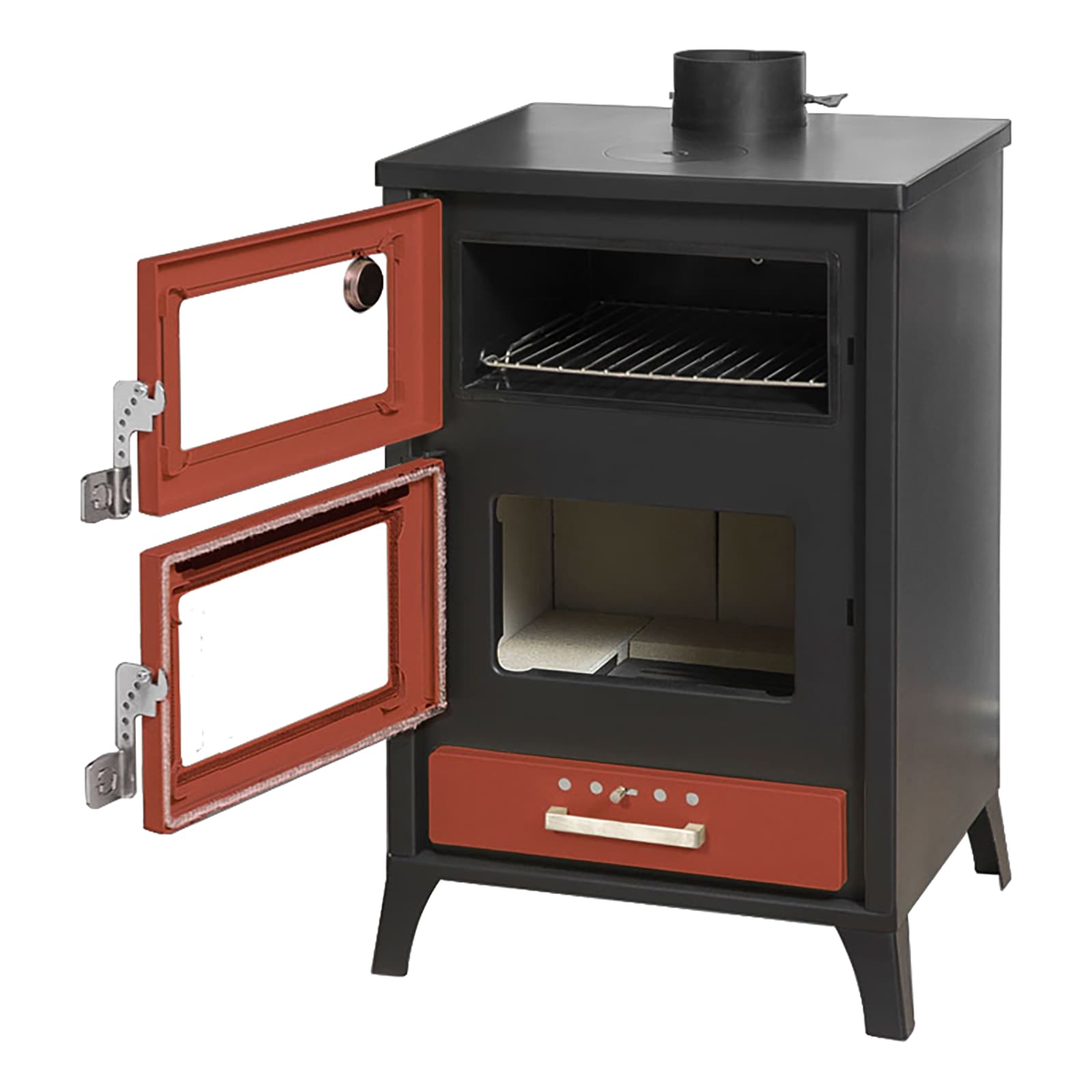 AREA OCCASIONI Stufa A Legna Con Forno Marika Beige 22 Kw L50,5xp58,5xh91,5