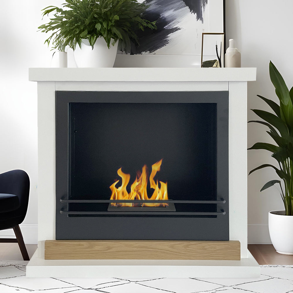 Divina Fire Stoccolma bio-ethanol haard wit 75, 5x24x68 cm