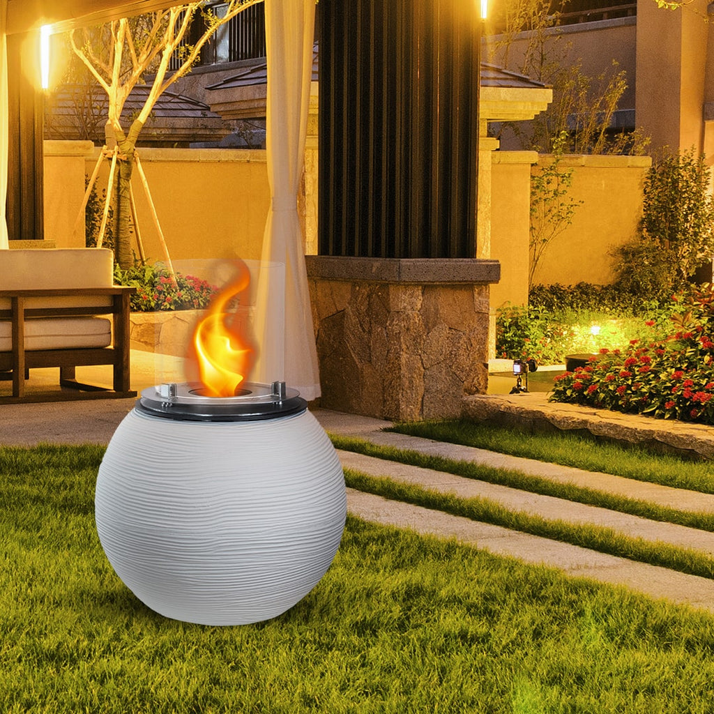 Divina Fire Botticelli bio-ethanol haard 3,2–3,4 kW Ø40 x H54 cm wit (Perla)