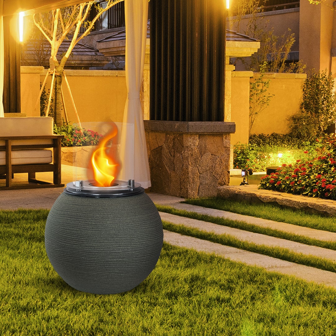 Divina Fire BOTTICELLI bio-ethanol haard Ø40 x 54 cm – Verde Salvia