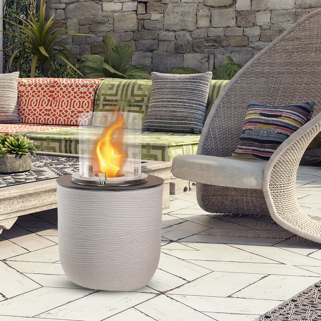 Divina Fire RAFFAELLO bio-ethanol haard Ø 35 x 55 cm - Corda Beige