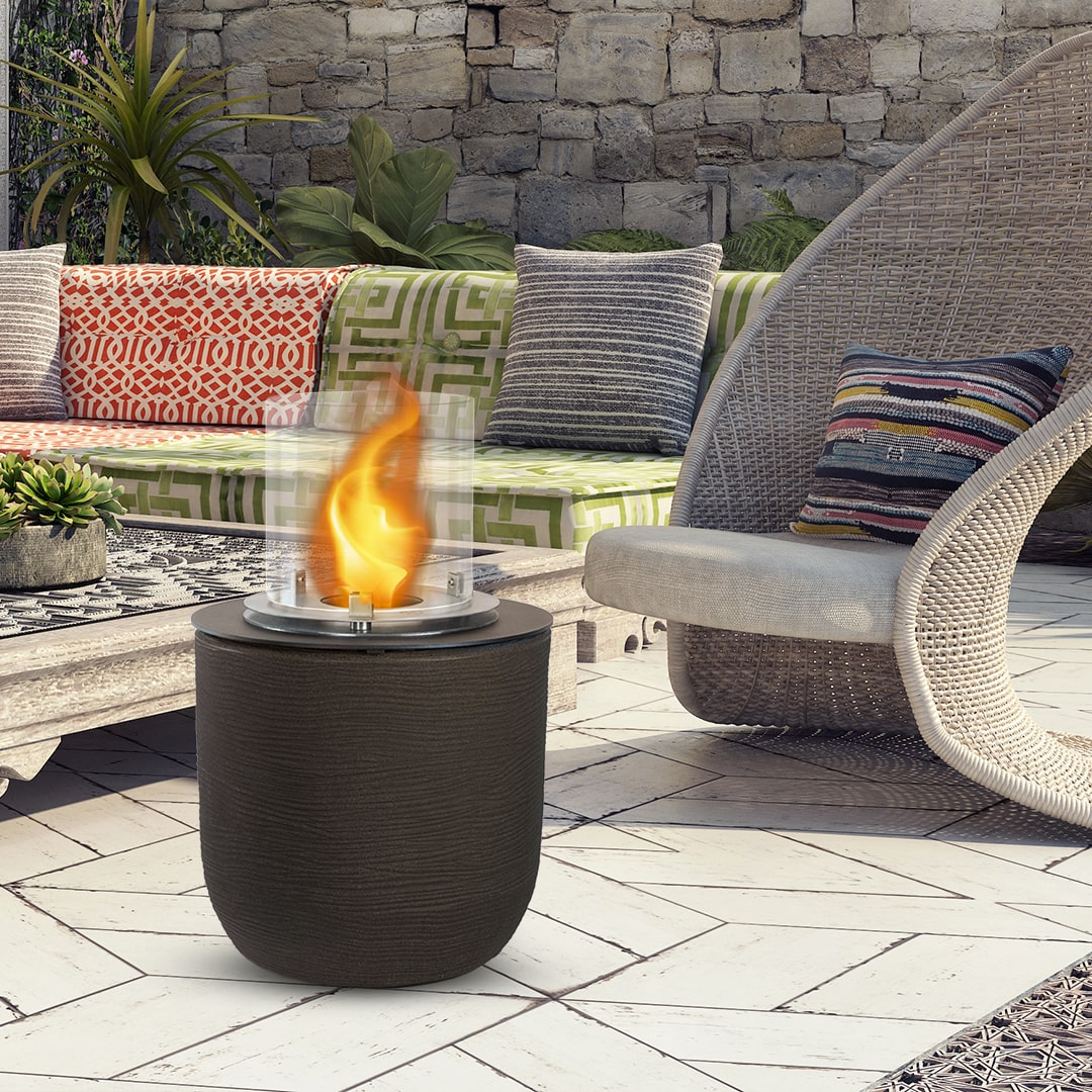 Divina Fire Raffaello bio-ethanol haard vrijstaand Ø35 x h55 cm bruin