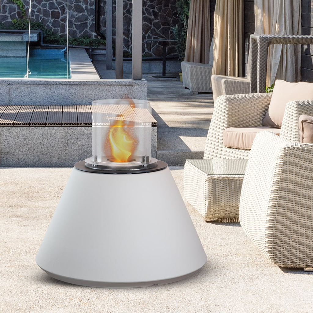 Divina Fire STROMBOLI bio-ethanol haard Ø60 x H56 cm Perla wit