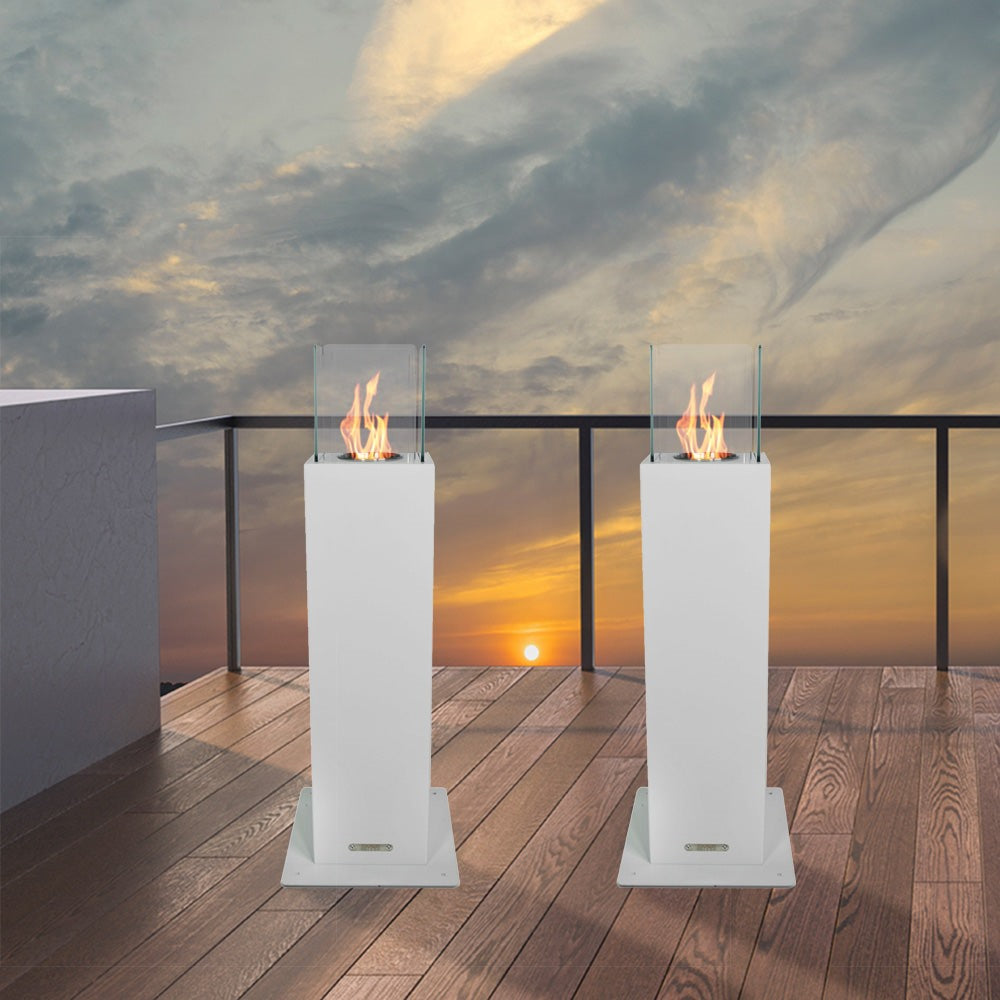 Divina Fire Capri 70 bio-ethanol haard voor binnen en buiten - wit