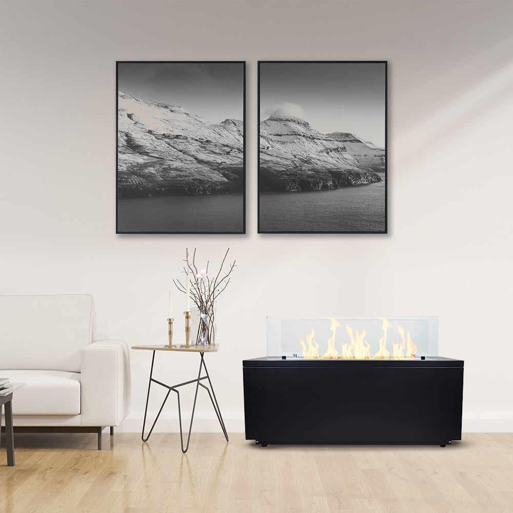 Divina Fire Caravaggio bio-ethanol haard zwart 100x40x40 cm