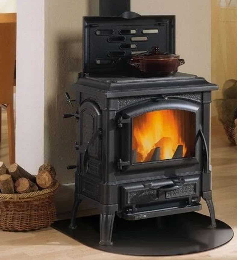 Pedana salvapavimento per stufe a legna e pellet in acciaio 90x80