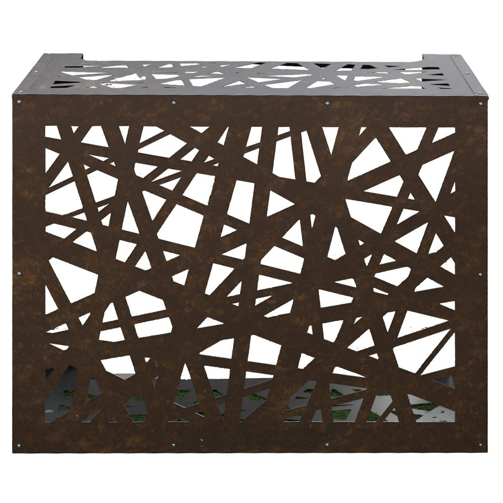 Copricondizionatore copertura per Air conditioner ARTIST Bronzo marrone Corten in alluminio L86 x P44 x H68 cm
