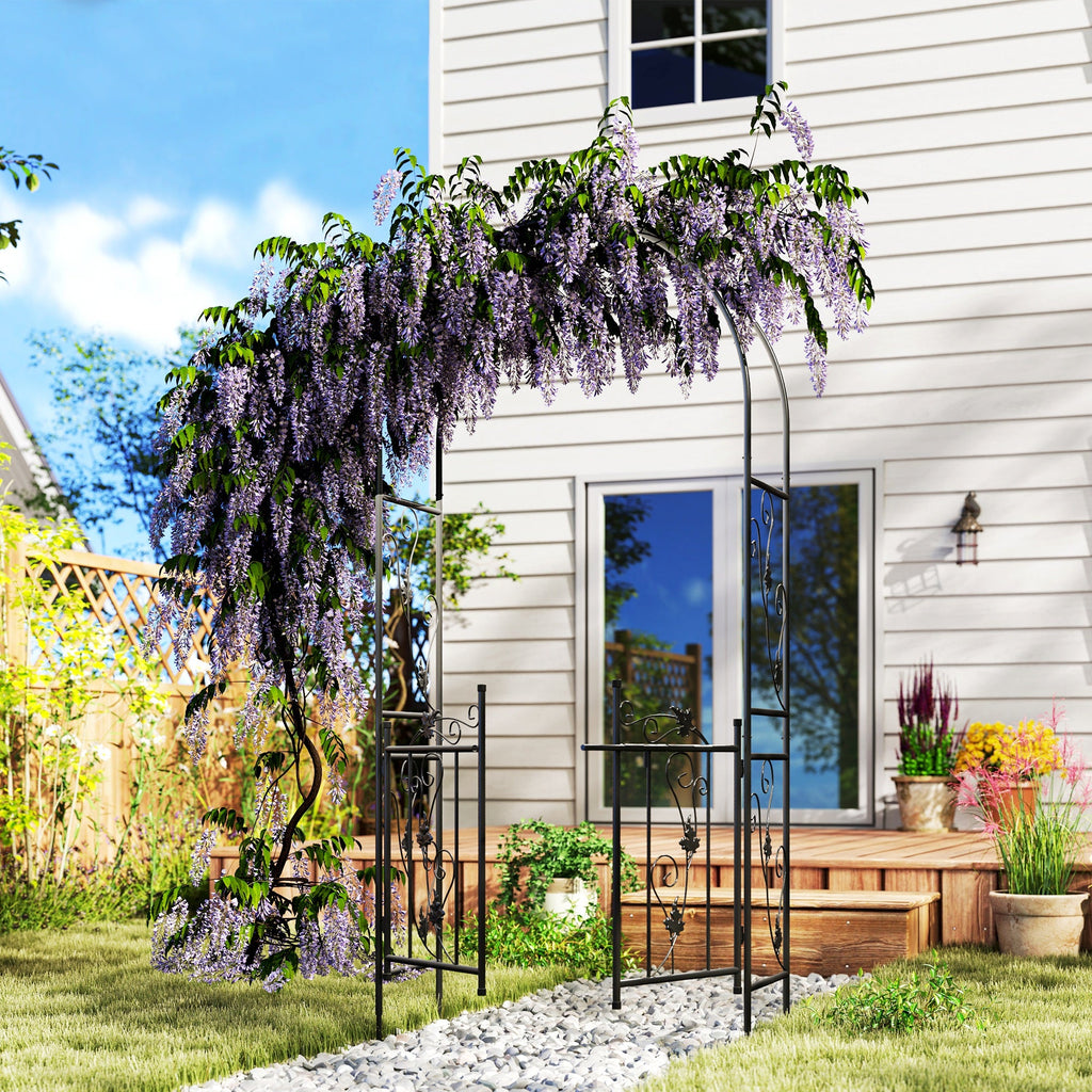 EasyComfort Arco da Giardino with Cancello Tuinboog 2.2x1 m zwart