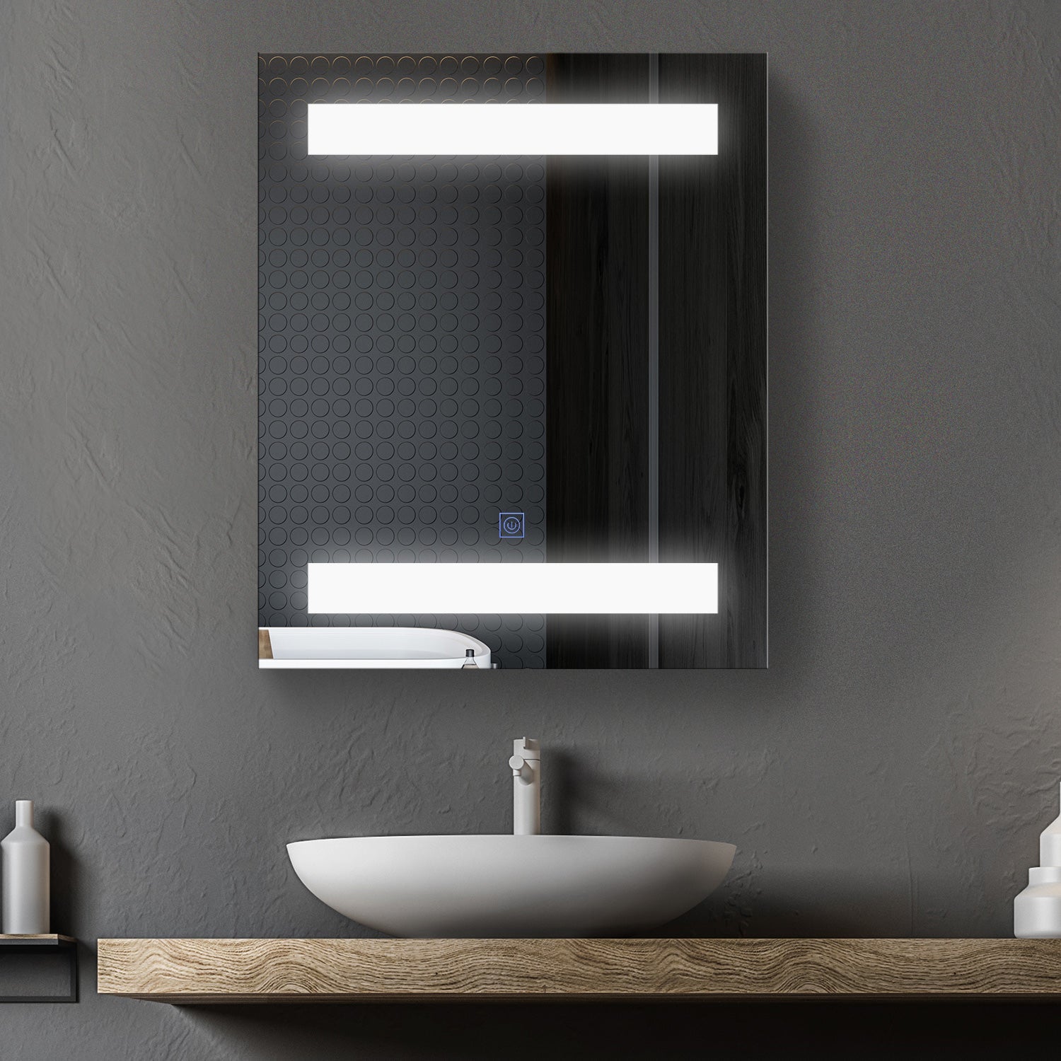 EasyComfort Hangend badkamerkast met spiegel en LED 60 x 50 x 15cm