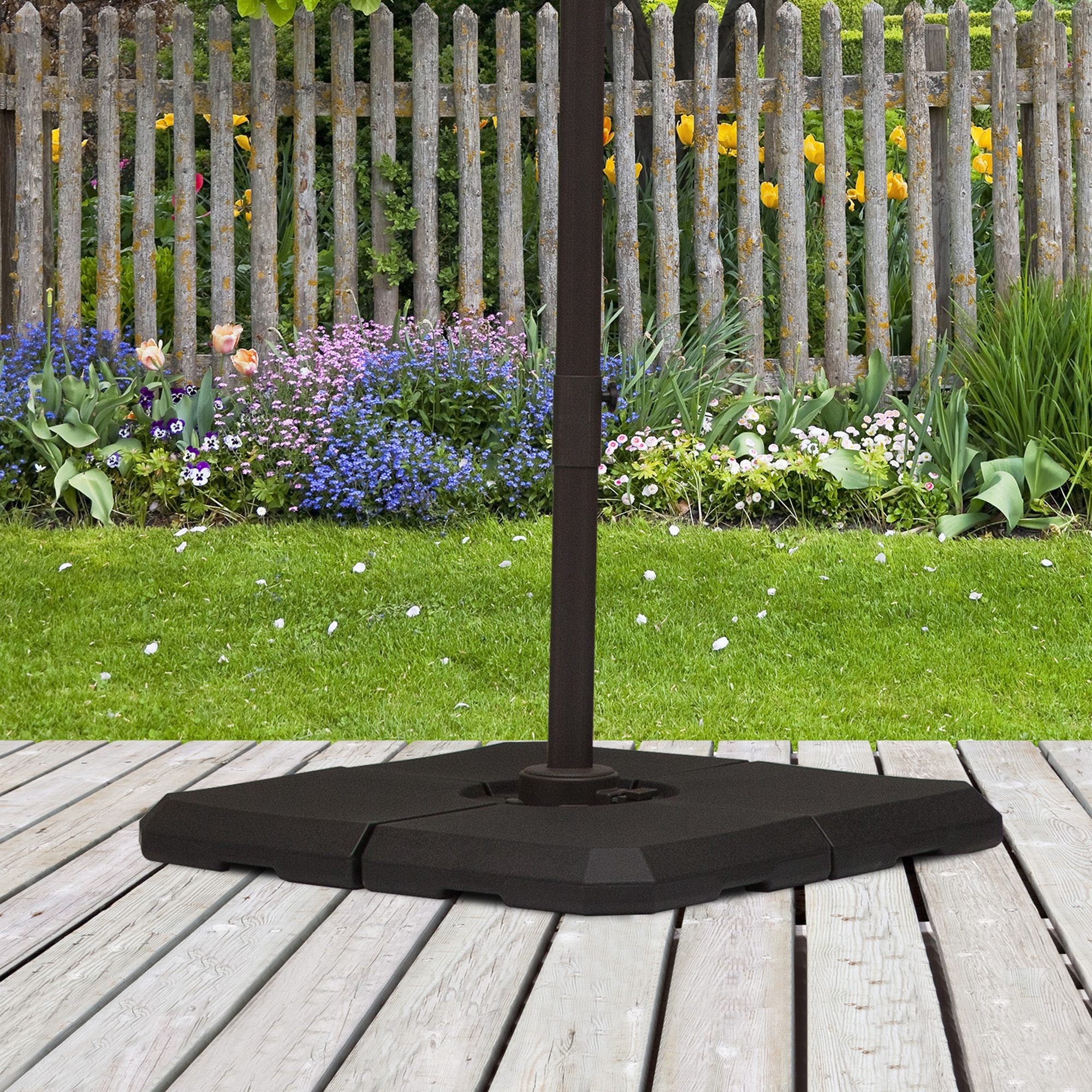 EasyComfort Base voor parasol met arm 4-delig 100x100 cm, zwart
